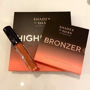 Bronzer, Highlight Palette, Lip Gloss